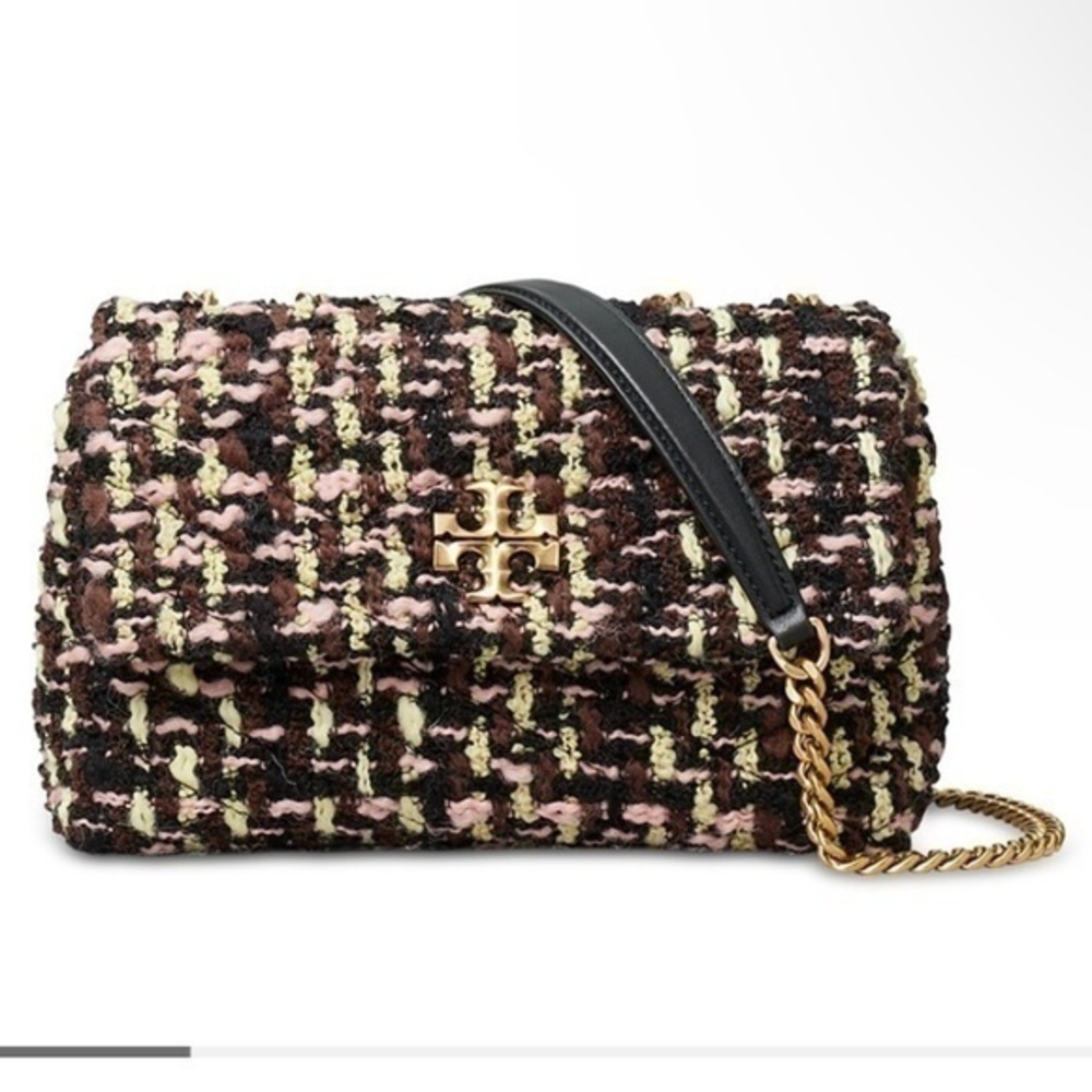 New Tory Burch Kira Tweed Small Convertible Shoulder Bag